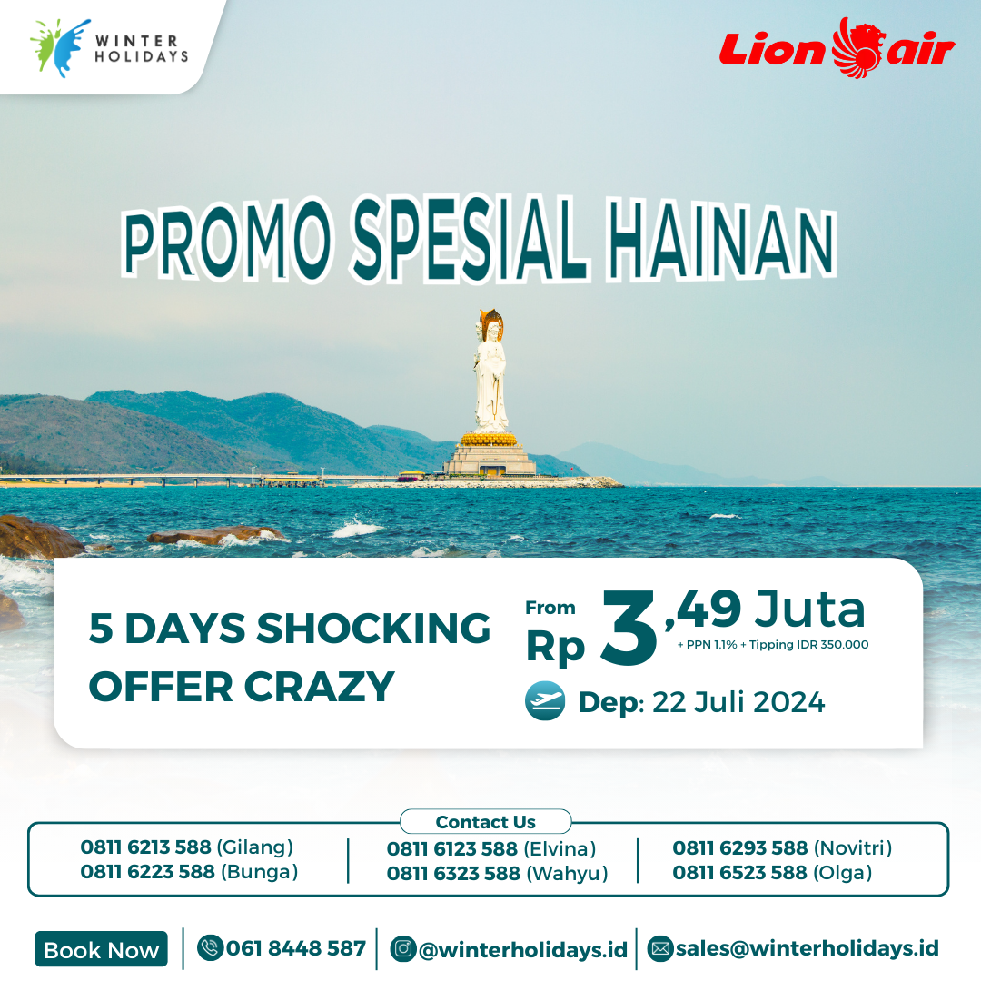 Promo Spesial Hainan pusat SINGAPORE AIRLINES JANUARY PROMOTION