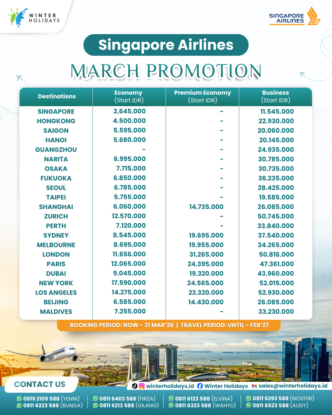 SINGAPORE AIRLINES PROMOTION