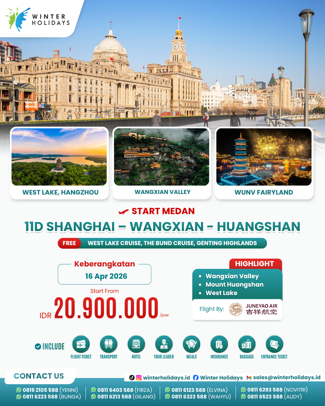 11D SHANGHAI WANGXIAN